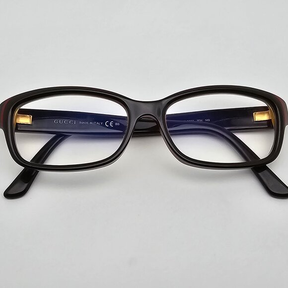 Gucci GG3607 7EH Brown Red Yellow Gold Eyeglasses Frame w/ Case Italy 52-15-140 - Picture 12 of 16